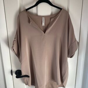 Zenana Premium Beige Blouse